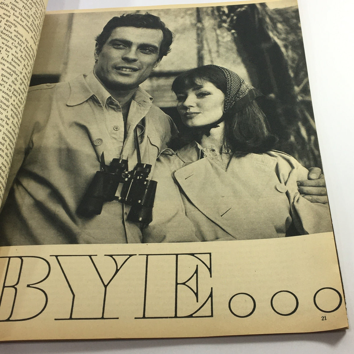 Another inside page from VTG Hollywood Romances Magazine 1962 No. 17, featuring a photograph of actors with a goodbye caption.