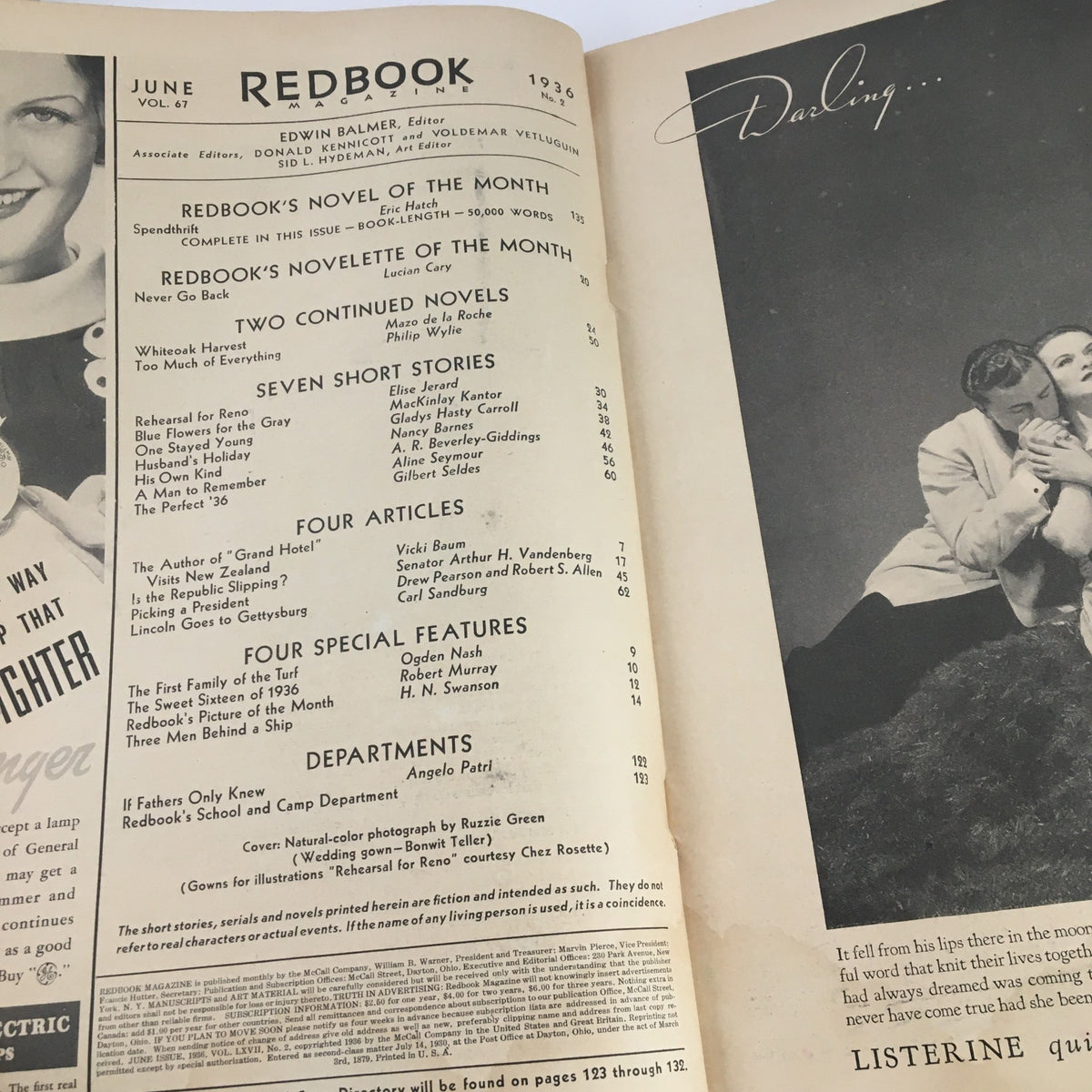 Vintage Redbook Magazine June 1936 Rehearsal for Reno Courtesy Chez Rosette No Label