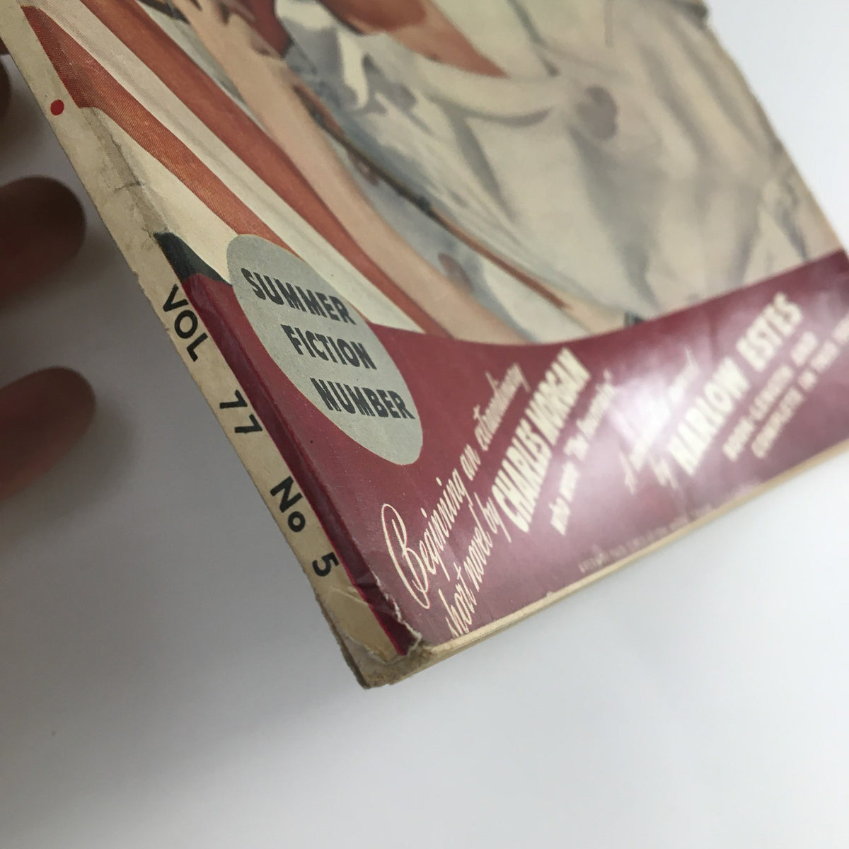 Side view of VTG Redbook Magazine September 1941 showing the vintage publication details and condition.