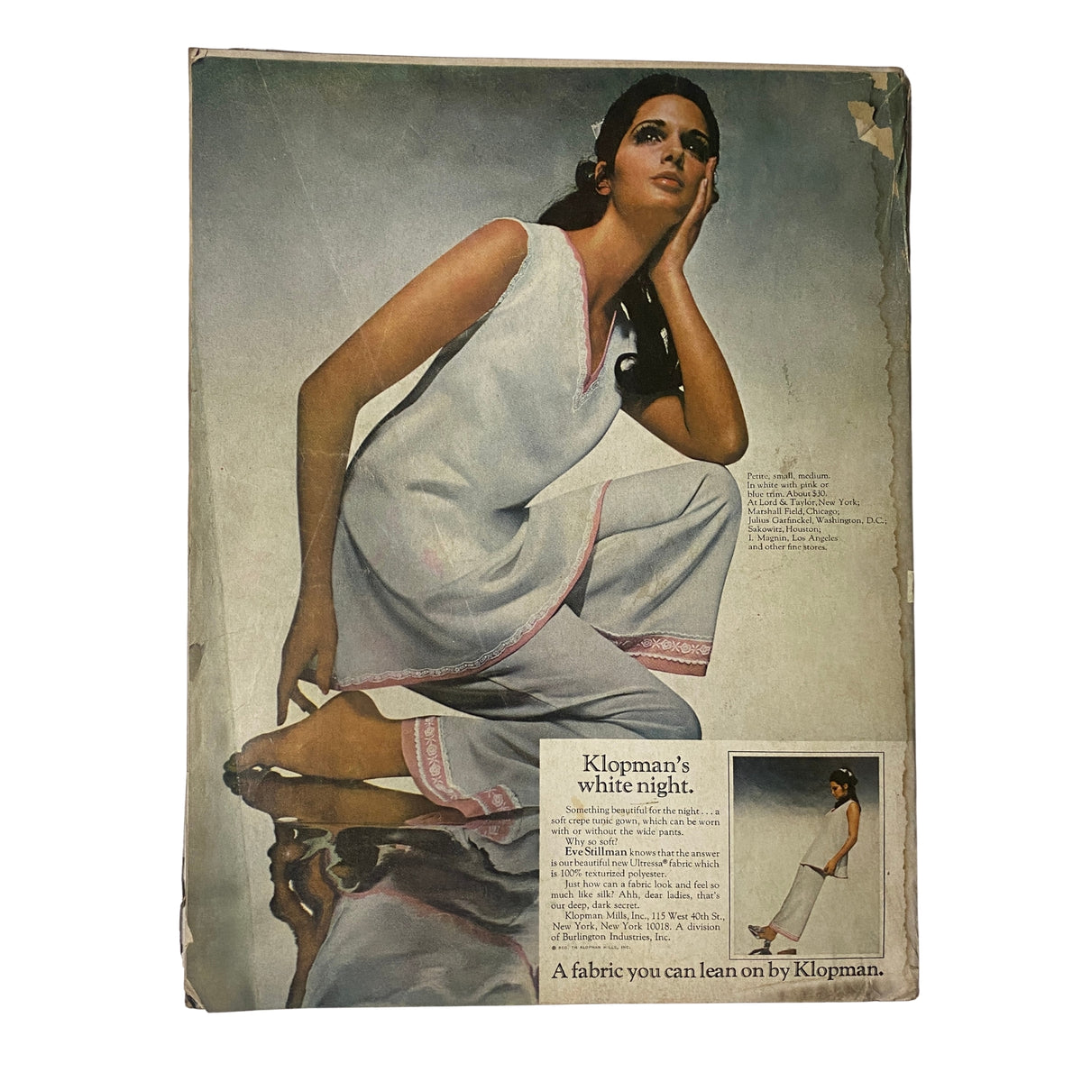 Vogue Magazine April 1, 1969 featuring a stunning cover photograph of model Suzy Kendall, styled by David Bailey. The image showcases Kendall in a fashionable outfit, highlighting vintage 1960s fashion aesthetics.