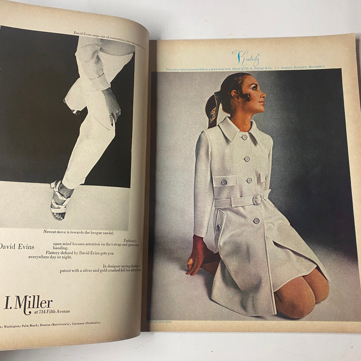Vogue Magazine March 1, 1969 Sue Murray Cover by Irving Penn featuring a model in a stylish white coat, showcasing a chic fashion trend of the era.
