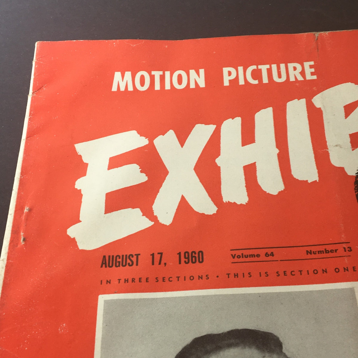 Cover image of Motion Picture Exhibitor August 17, 1960, featuring the title prominently against a red background.