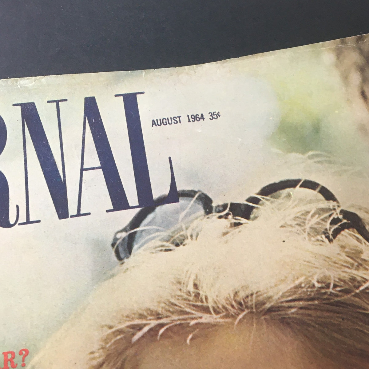 Cover of VTG Journal Magazine August 1964 showcasing its title and price, featuring vintage design elements of mid-20th century literature.