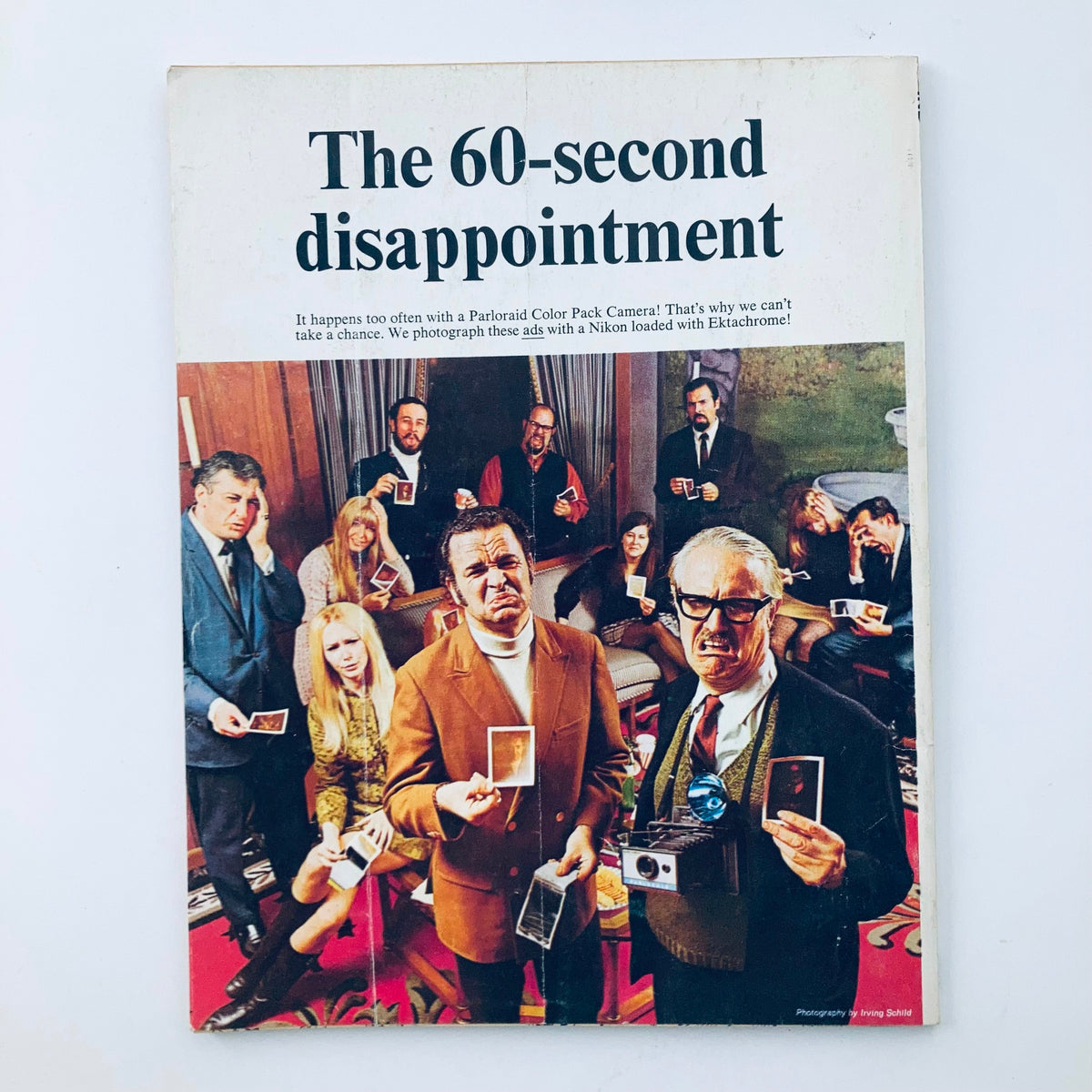 Cover of VTG 1972 Mad Magazine Special Number Eight featuring the title 'The 60-second disappointment' with a comedic group photo of people holding instant photos