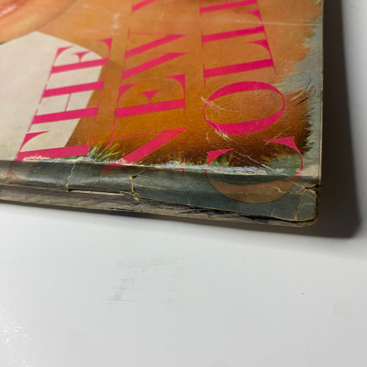 Detailed view of the corner of Vogue Magazine September 1, 1965 showing Marisa Berenson on the cover, emphasizing a special report on American fashion and The New York Collections.