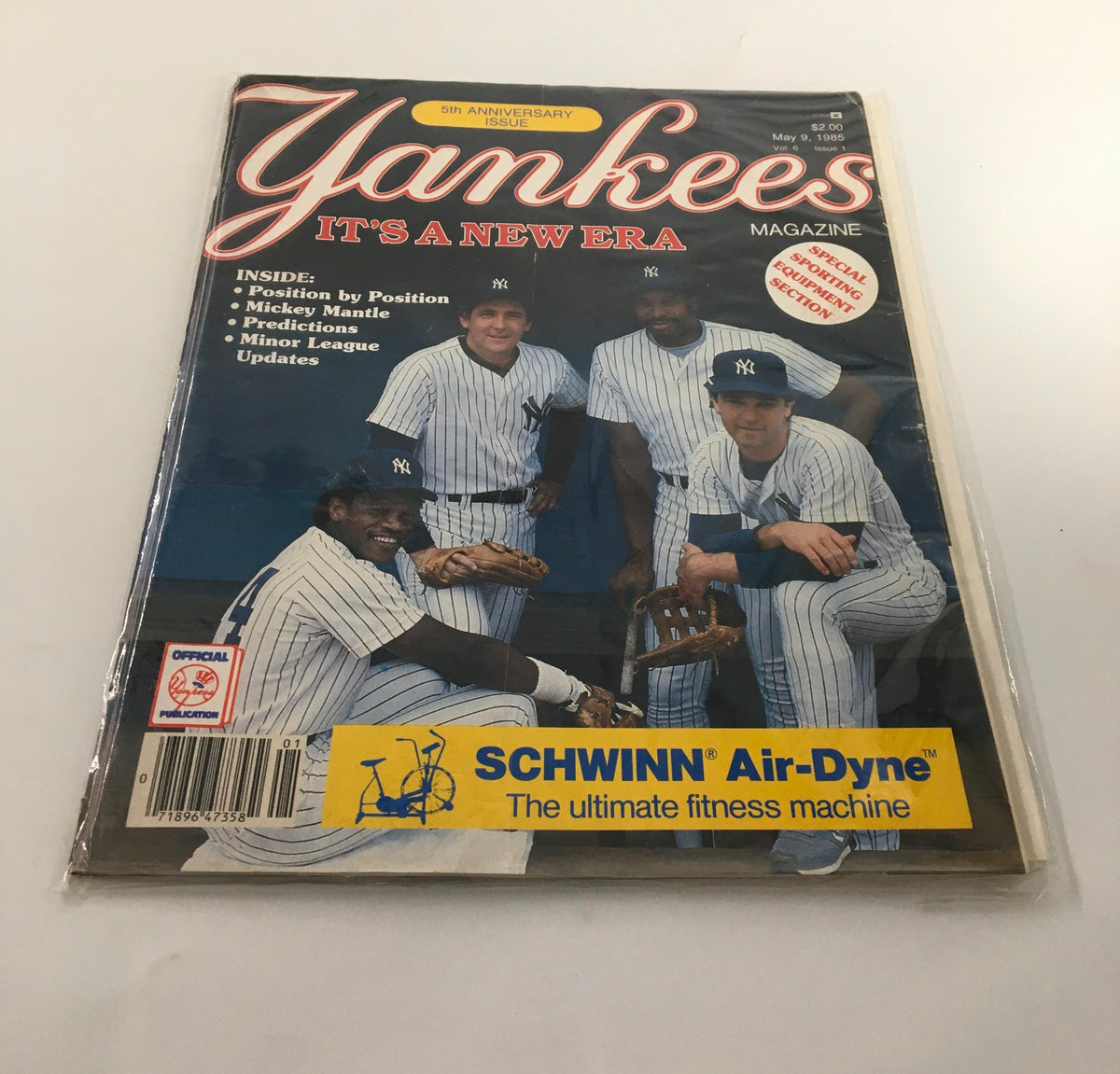 Cover image of Vintage Yankees Magazine May 9 1985, celebrating a new era with multiple Yankees players on the cover, emphasizing the magazine's connection to iconic baseball history.