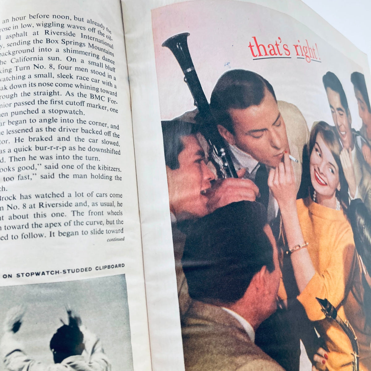 An interior page of the Vintage Sports Illustrated Magazine dated July 9, 1962, showcasing a social scene with individuals.