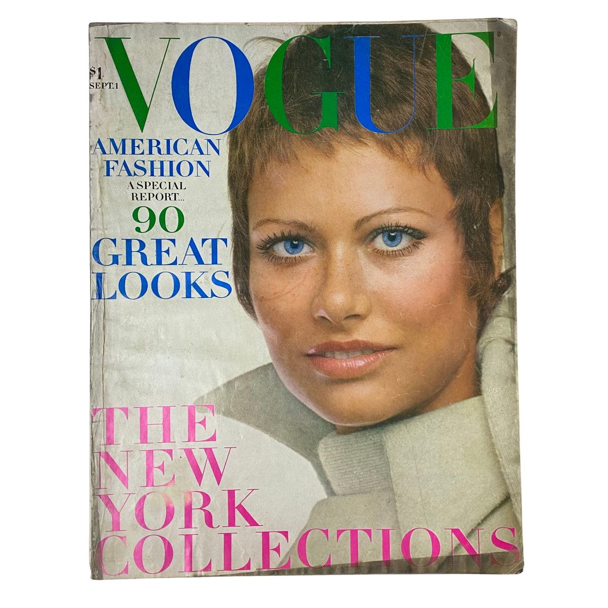 Vogue Magazine September 1, 1969 featuring Ulla Bomser on the cover, captured by Gianni Penati. The magazine showcases American fashion with a special report on New York Collections.