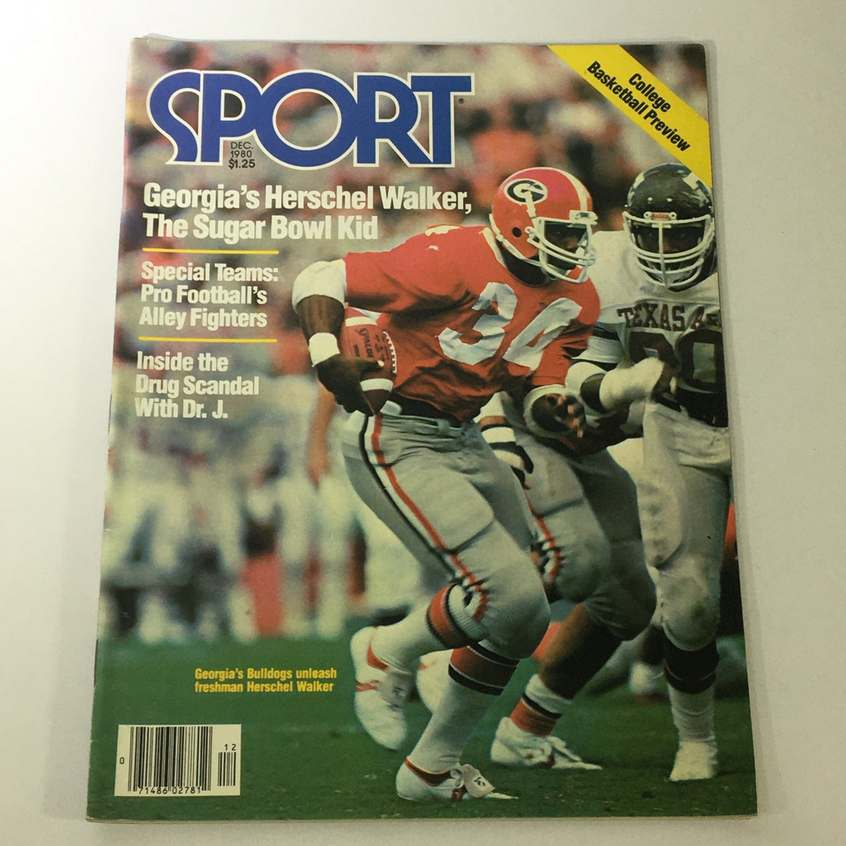 Sport Magazine December 1980 Vol 71 #6 Georgia's Herschel Walker, Newsstand