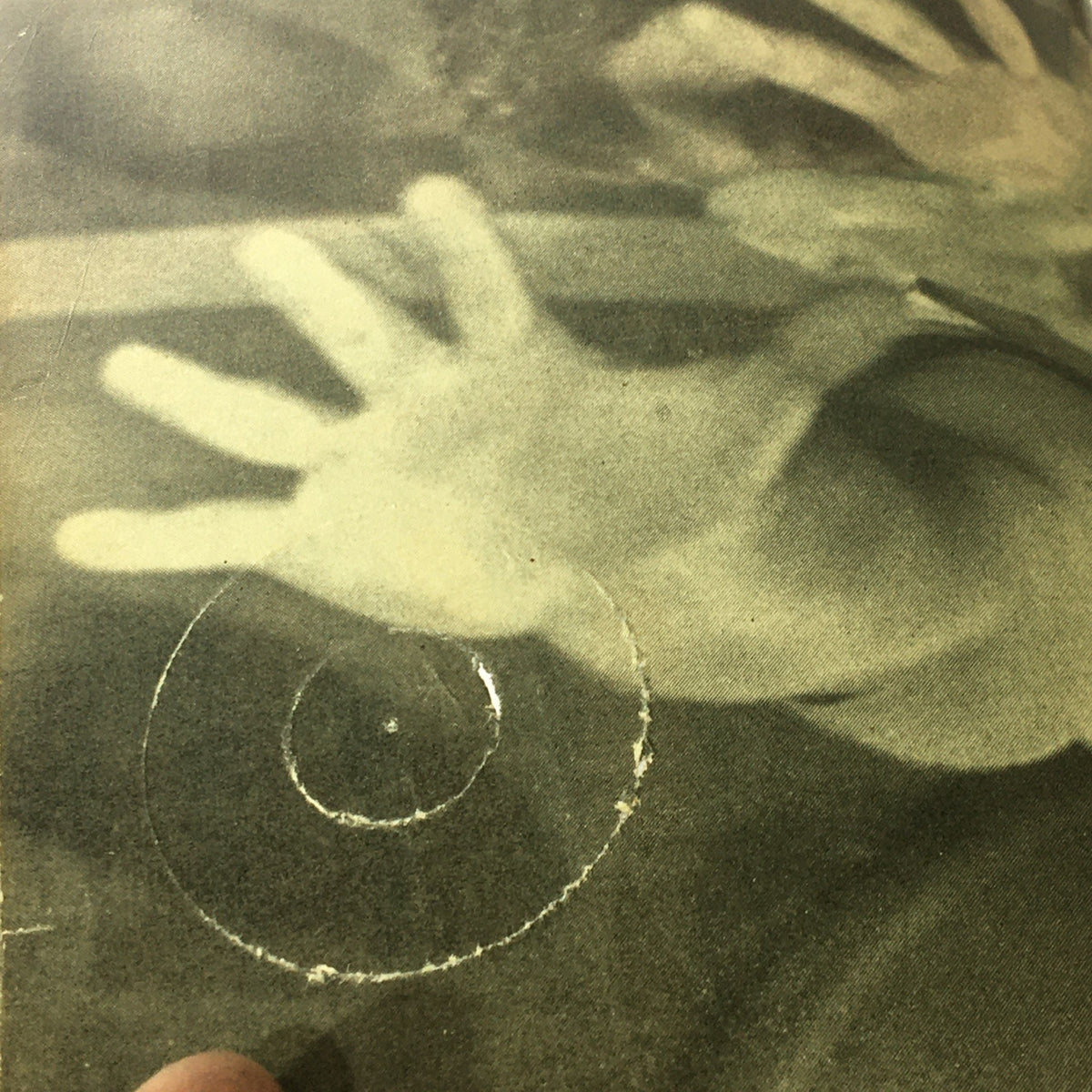 Detail of the hand and cover texture from Street & Smith's Football Pictorial Yearbook 1947, highlighting the vintage charm of this sports collectible.