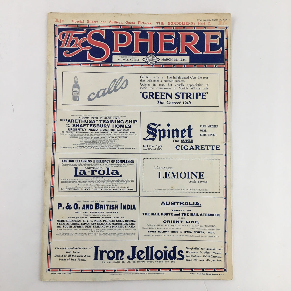 The Sphere Newspaper March 29 1924 The King with the Two University Presidents