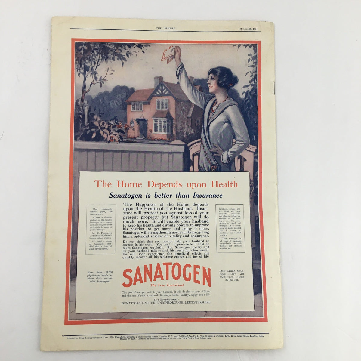 The Sphere Newspaper March 29 1924 The King with the Two University Presidents