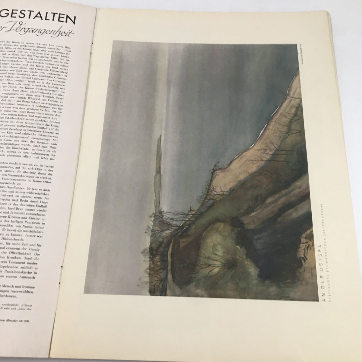Artistic illustration featured in the Illustrirte Zeitung Leipzig Magazine, September 22, 1938, showcasing the serene landscape of An Der Ostsee.