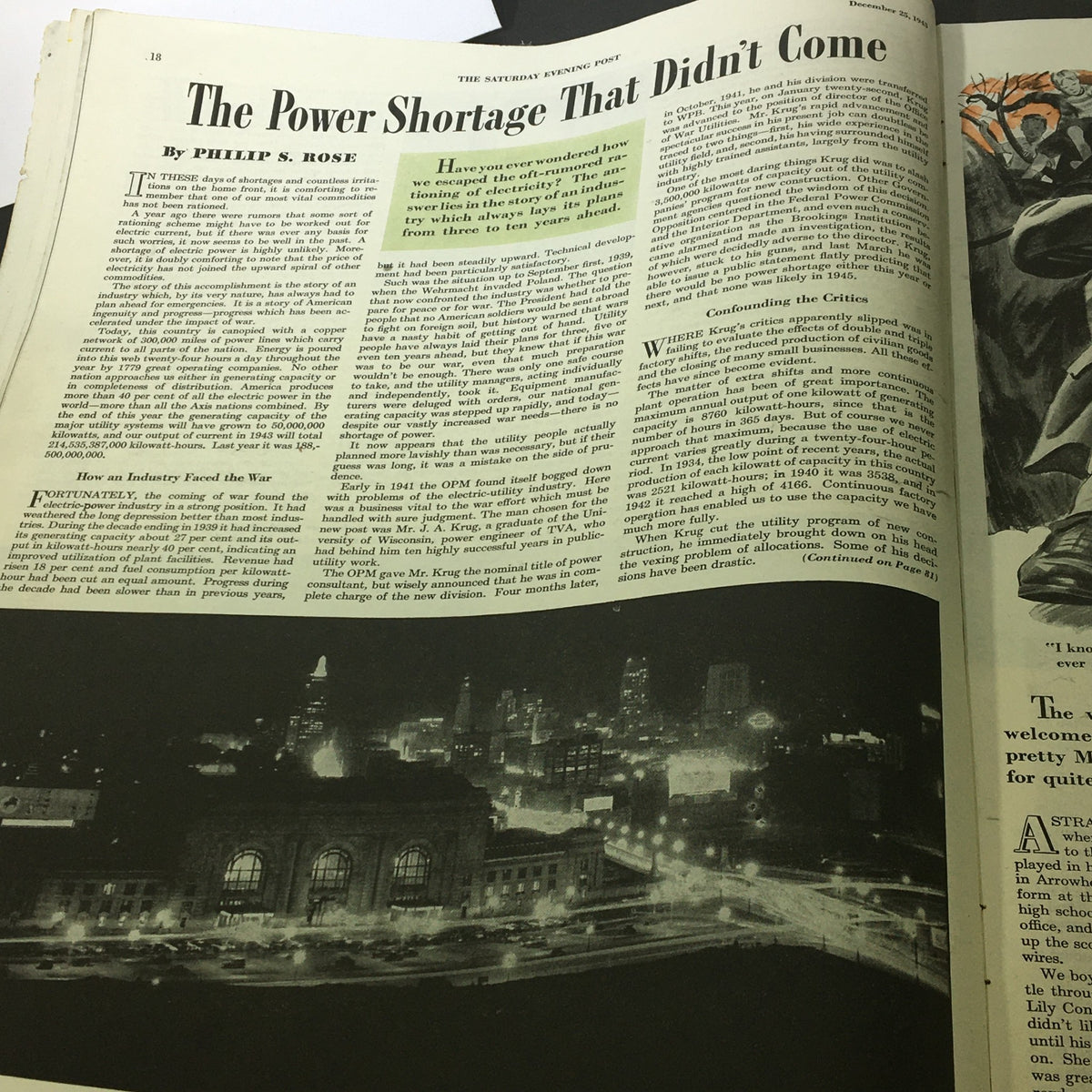 Vintage The Saturday Evening Post December 25 1943 Three Hundred Miles of Christmas
