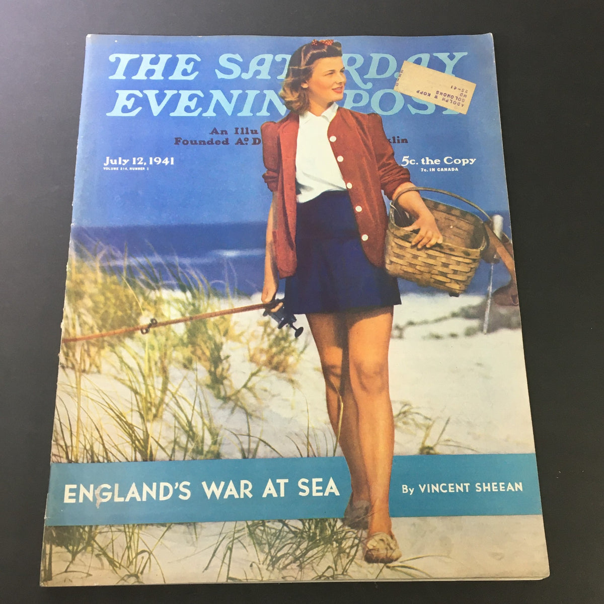 Vintage The Saturday Evening Post July 12 1941 England's War at Sea, Vincent Sheean