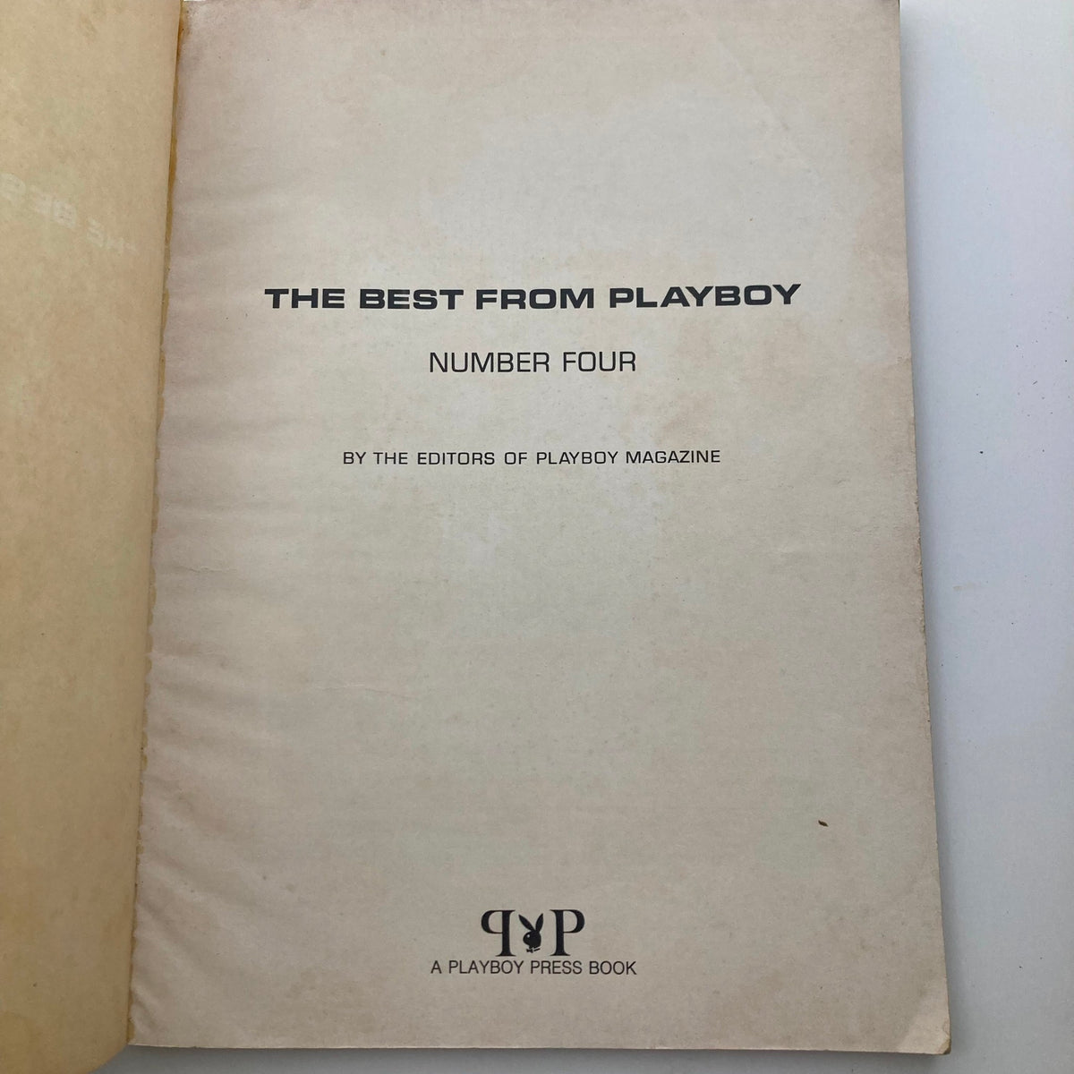 Title page of VTG 1970 The Best From Playboy Magazine Number Four, showcasing the editorial details and branding of this collectible publication.