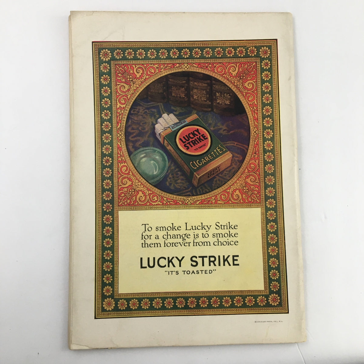 VTG The Spur Magazine January 15 1926 cover featuring an advertisement for Lucky Strike cigarettes, showcasing vintage design and branding elements from the 1920s.