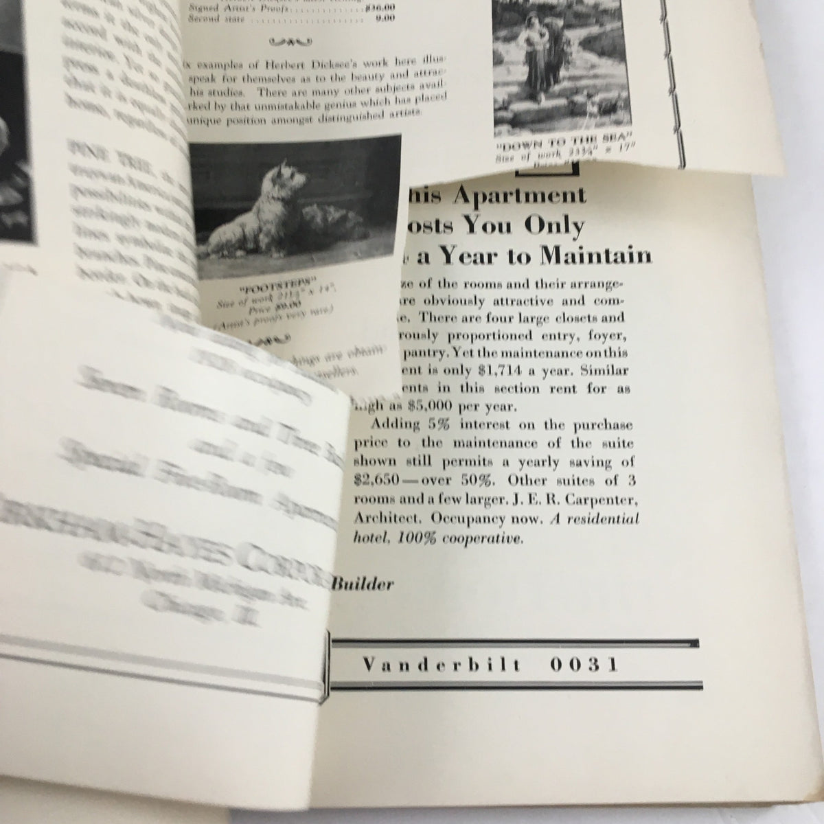 Inside page of VTG The Spur Magazine May 1 1928 showcasing vintage advertisements and articles related to real estate.