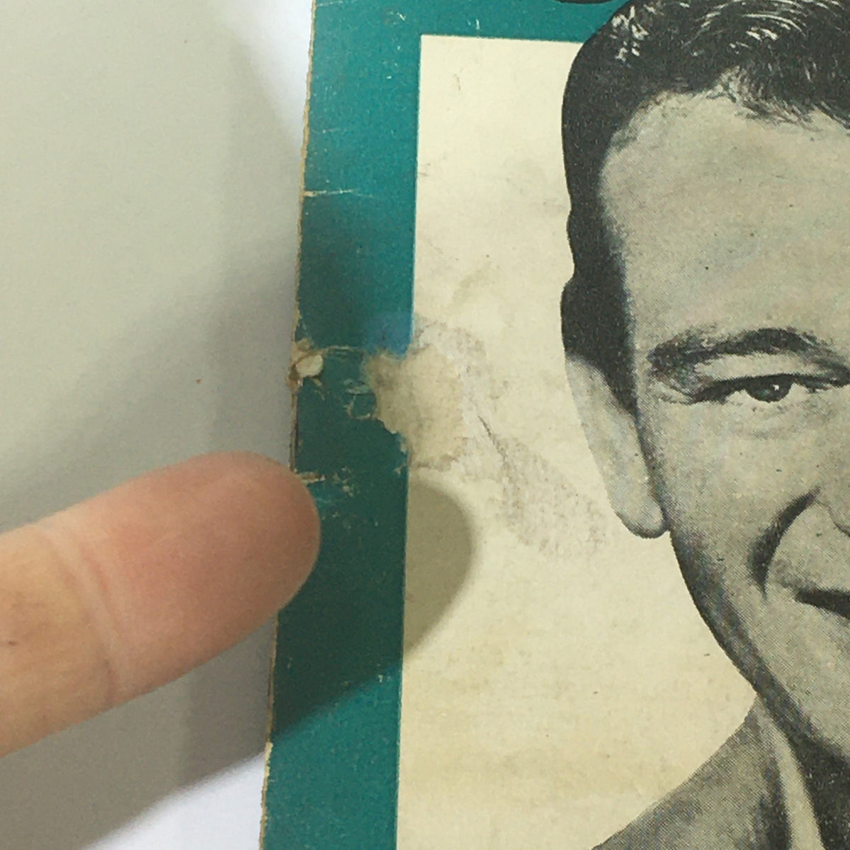 Close-up of the VTG Quick News Weekly December 9 1949 cover showing details and wear, highlighting John Wayne as Main Street's Hero.