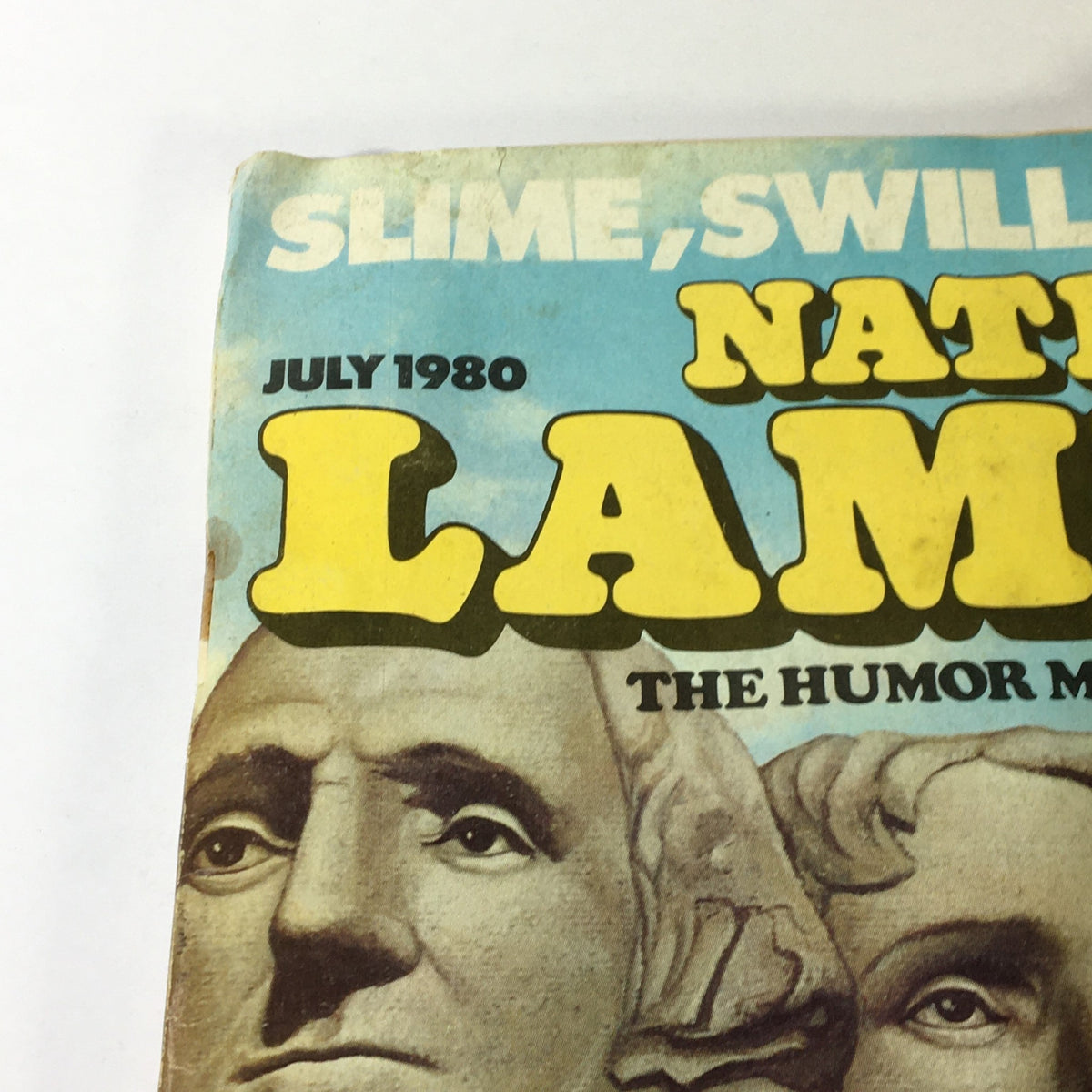Vintage National Lampoon July 1980 magazine cover featuring the title and themes of Slime, Will, and Politics.