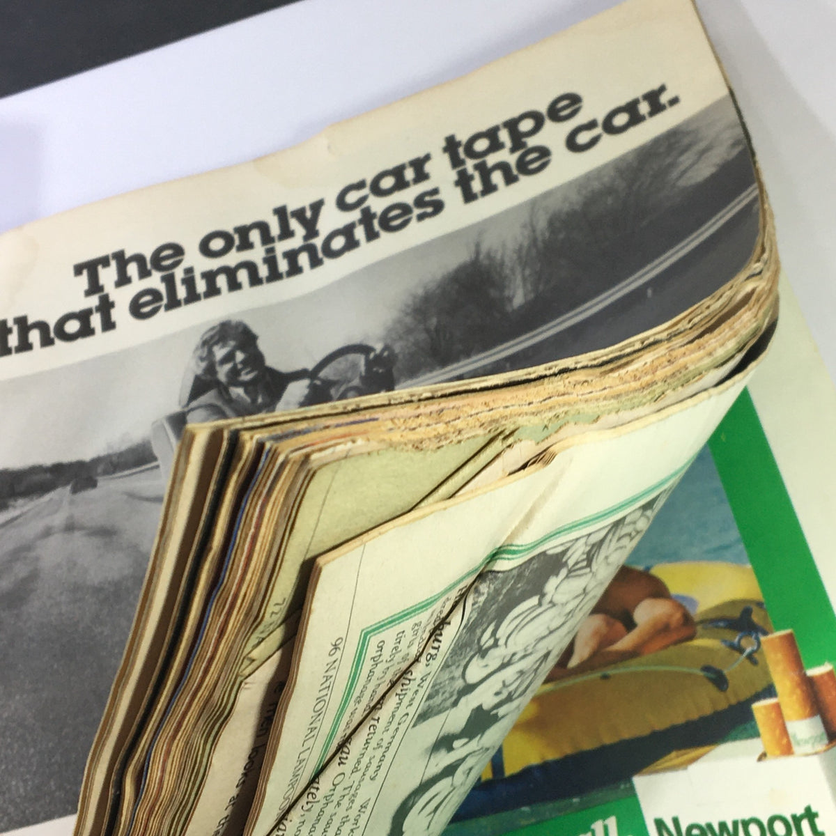 Inside view of the Vintage National Lampoon July 1980 magazine showing pages with humorous content and ads.