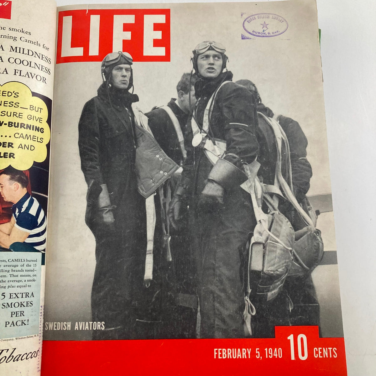 LIFE Magazine cover featuring a library stamp, reflecting the historical significance of the VTG 1940 Bound Life Magazine collection.