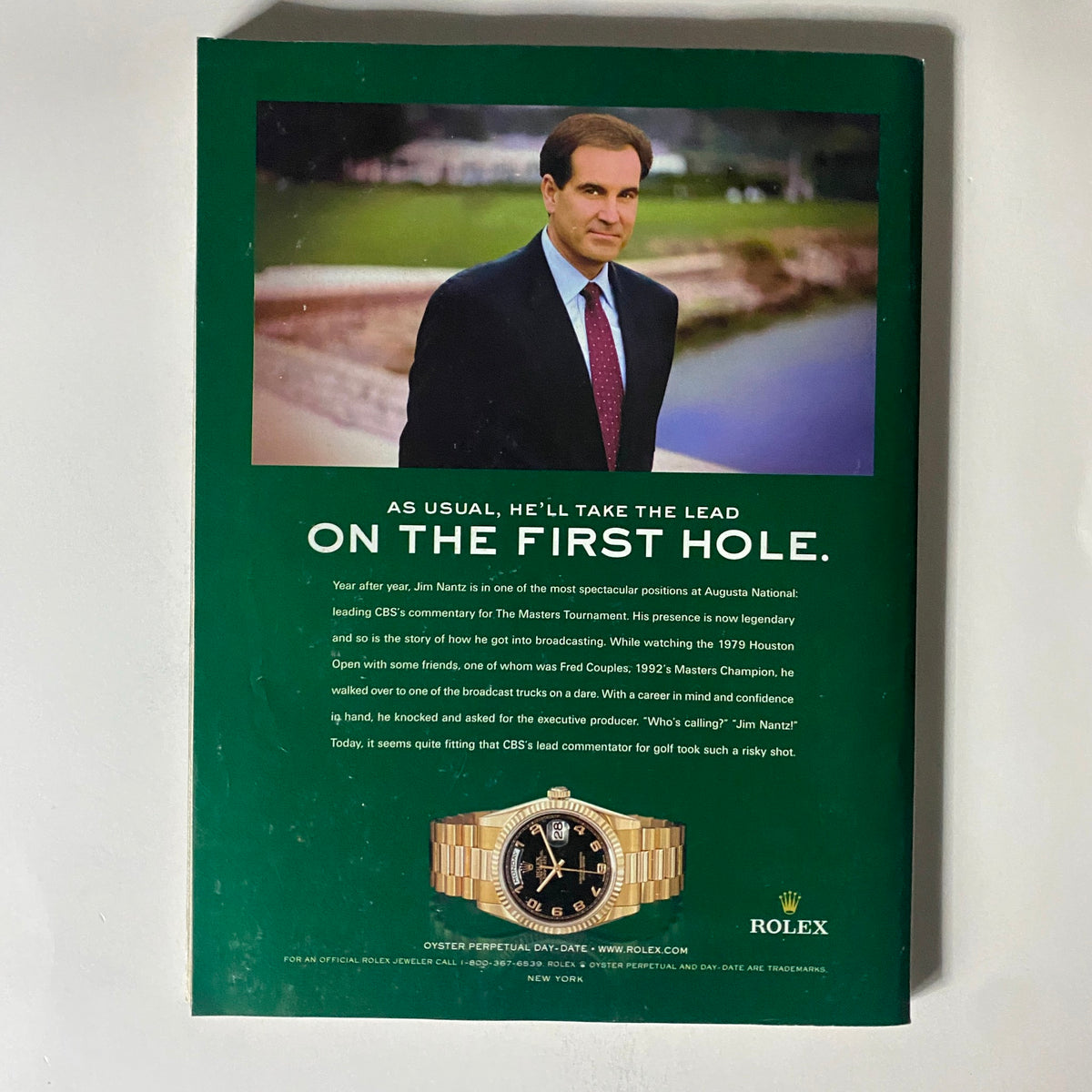 Back cover of Fortune Magazine, October 18, 2004, including an advertisement for Rolex, emphasizing confidence and leadership in the business world.