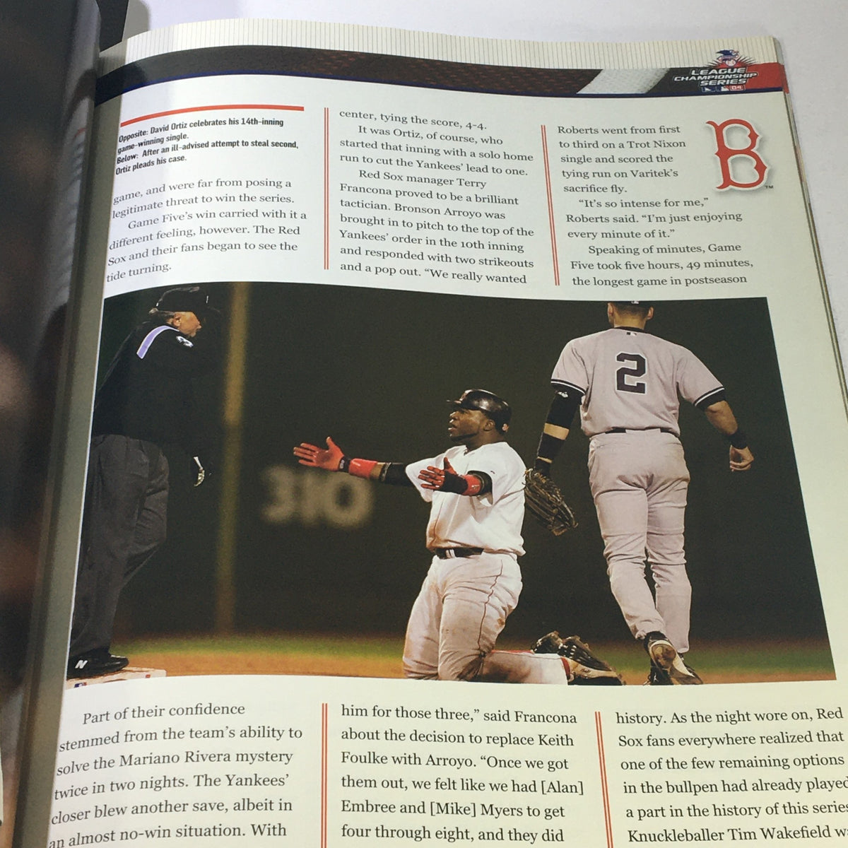 Image from Street & Smith's Presents 2004 World Champion Boston Red Sox featuring a player celebrating on the field.