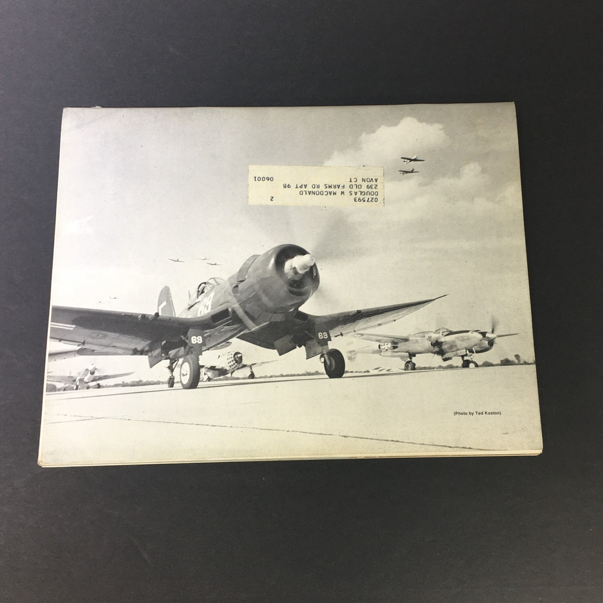 Vintage Sport Aviation Magazine October 1974 Cover featuring a dramatic black and white photograph of an aviation scene captured by Ted Koston, showcasing vintage aircraft on a runway.