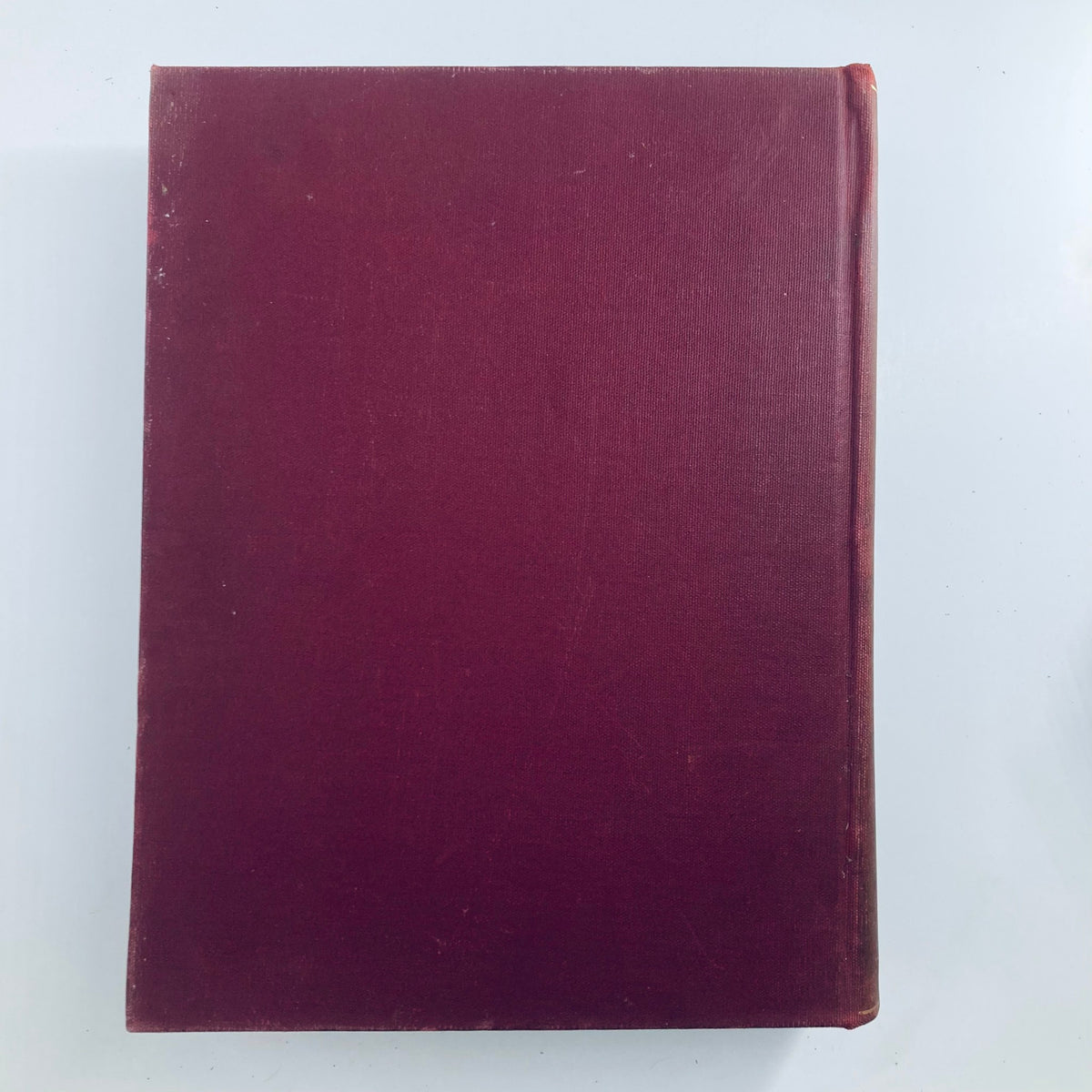 Back cover of the VTG 1952 Bound Life Magazine, displaying a simple maroon cover with a classic design.