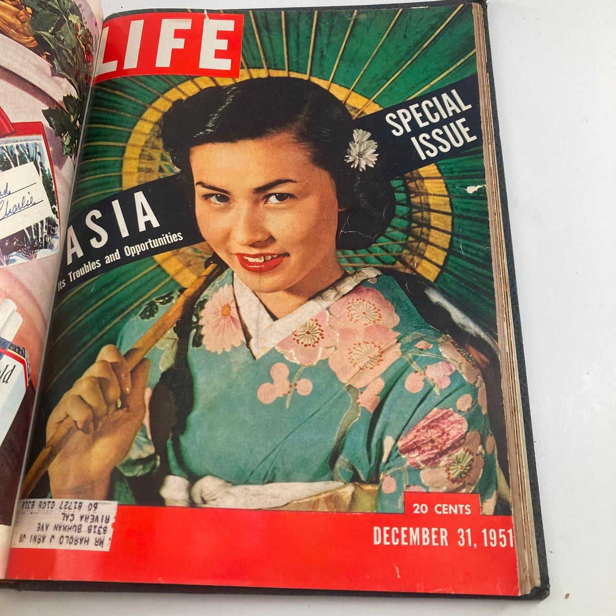 Vintage 1951 Bound Life Magazine October - December Weekly Issue