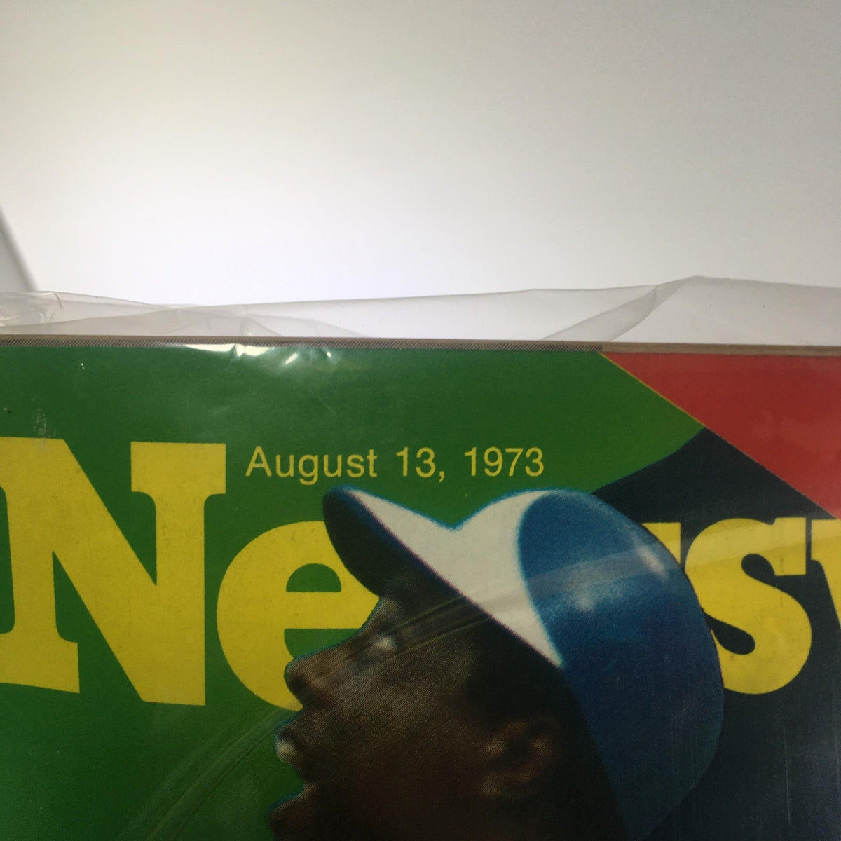 Cover of the Vintage Newsweek Magazine featuring Hank Aaron and Babe Ruth, dated August 13, 1973.