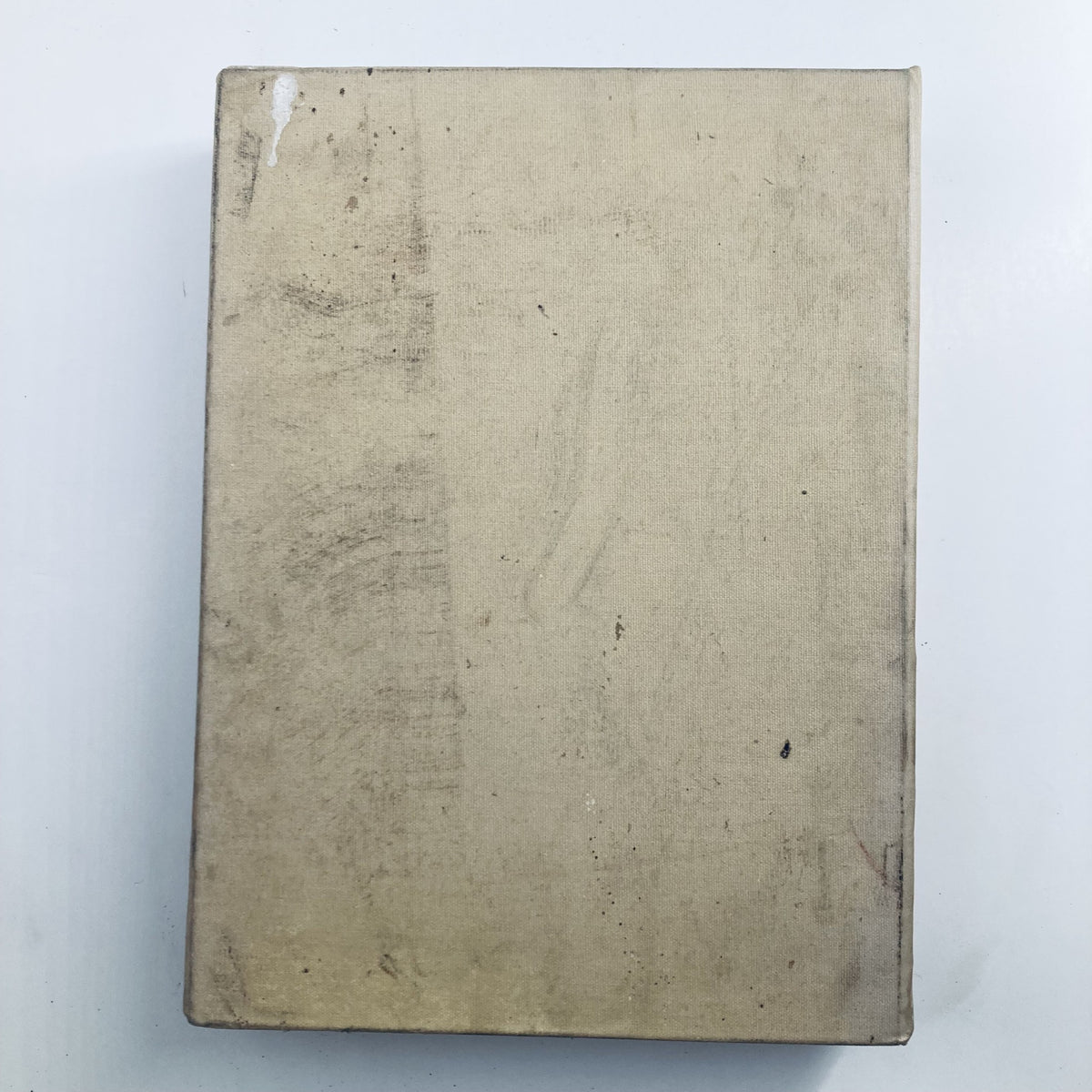 Vintage 1953 Bound LIFE MagazineMay - June complete weekly issue, showing a close-up of the magazine's worn hardcover with a beige appearance and visible signs of aging.