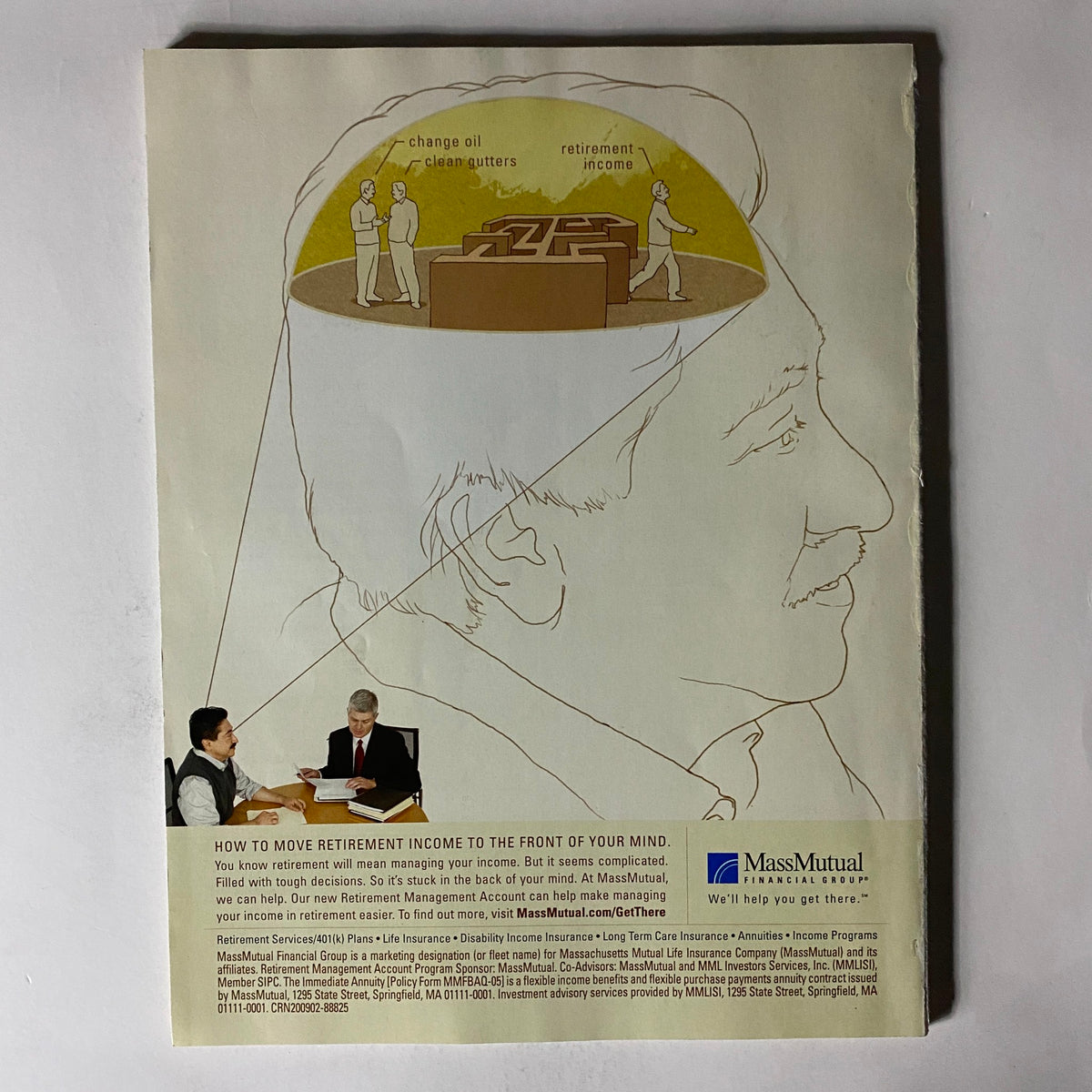 Back cover of Fortune Magazine May 28, 2007 featuring an advertisement by MassMutual discussing retirement income planning.