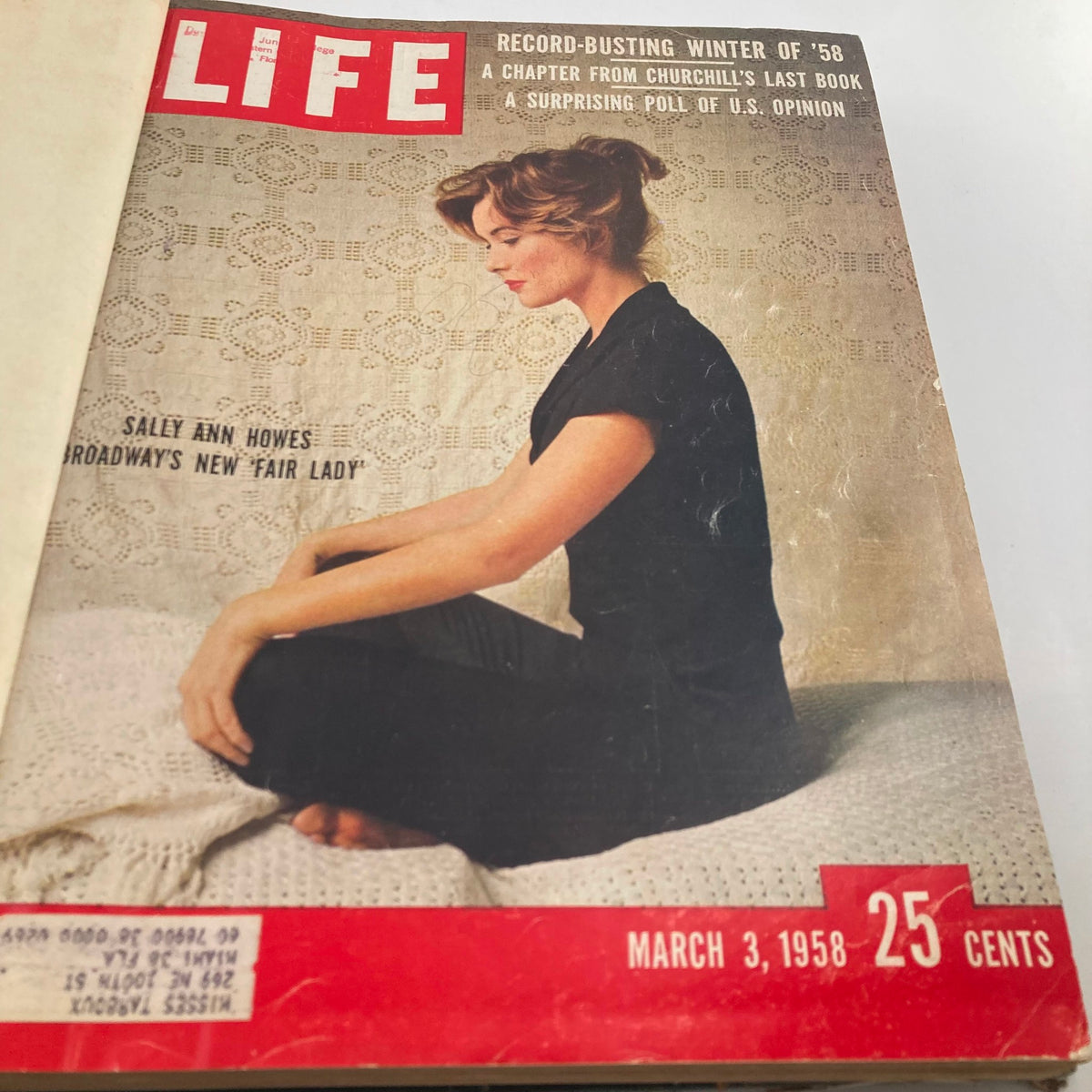 Cover of the March 3, 1958 issue of Bound Life Magazine showcasing actress Sally Ann Howes.