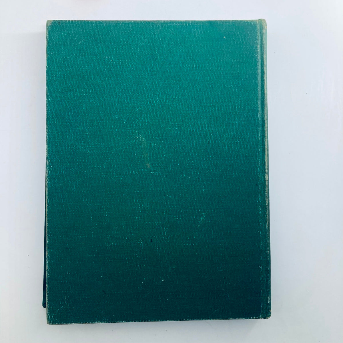 Back cover of the VTG 1958 Bound Life Magazine, showcasing the green fabric cover.