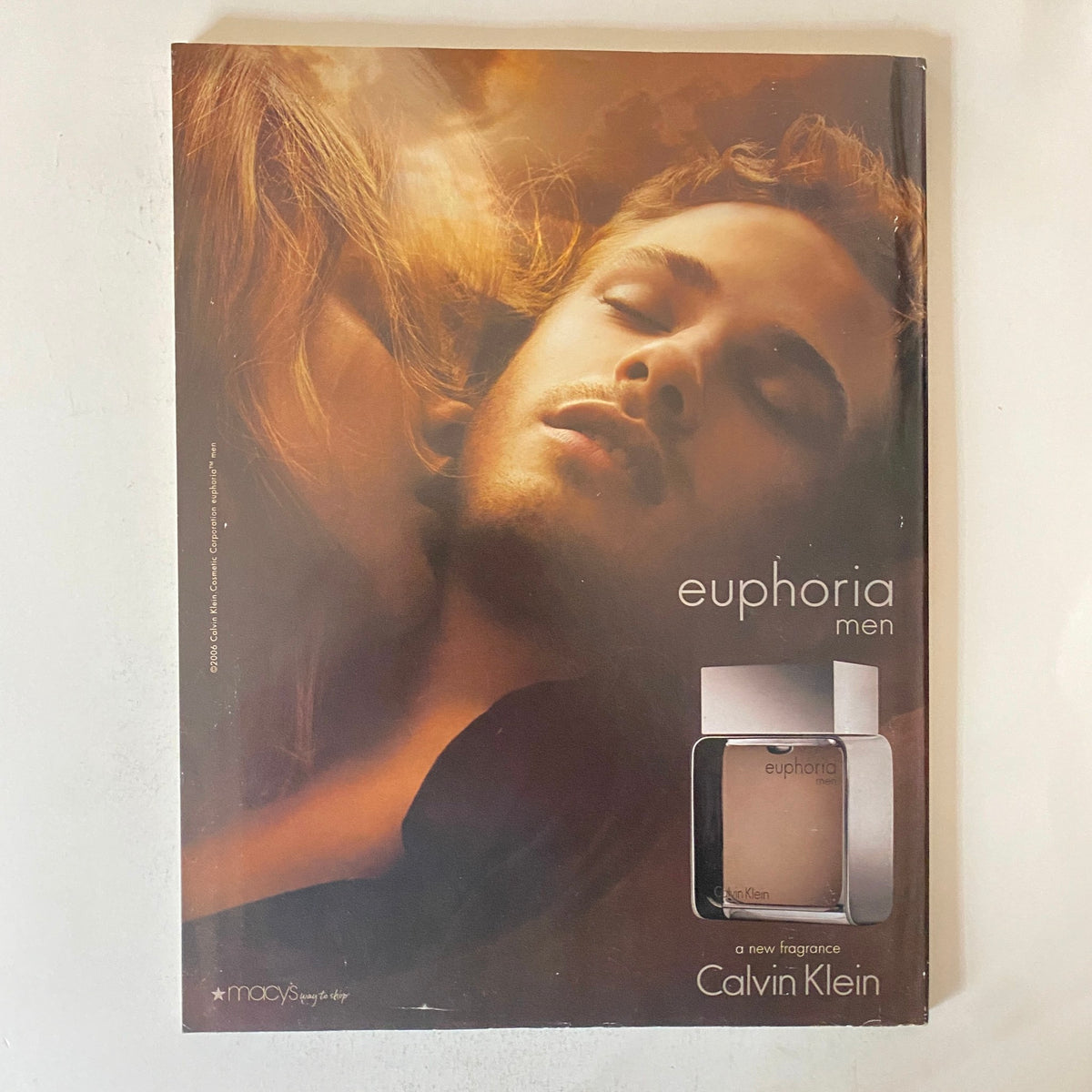 Cover of Fortune Magazine December 11, 2006 featuring the title 'euphoria men' by Calvin Klein, highlighting a new fragrance advertisement.