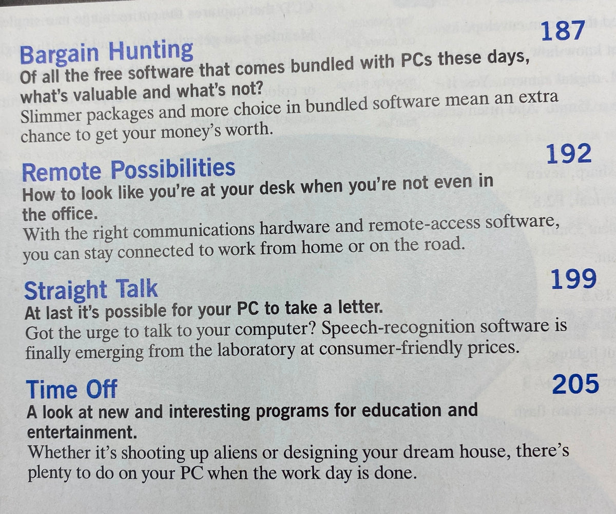 Fortune Magazine July 27, 1998 Special Issue Technology Buyer's Guide highlighting sections like 'Bargain Hunting,' 'Remote Possibilities,' and 'Straight Talk,' focusing on software and remote access technologies.
