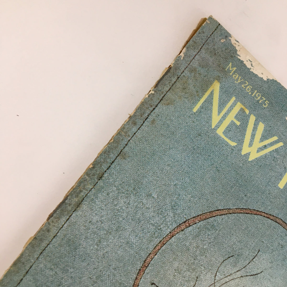 Side view of the cover of The New Yorker Magazine from May 26, 1975, showcasing the vintage design and playful illustration of a little girl jumping rope.