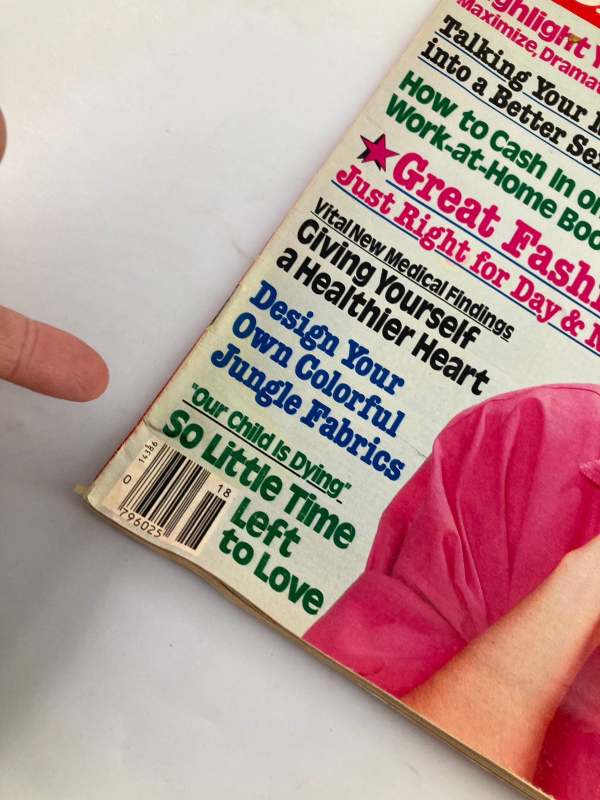 Close-up of the cover of Woman's World Magazine May 1 1984 highlighting the article 'So Little Time Left to Love' and various intriguing features on health and lifestyle.