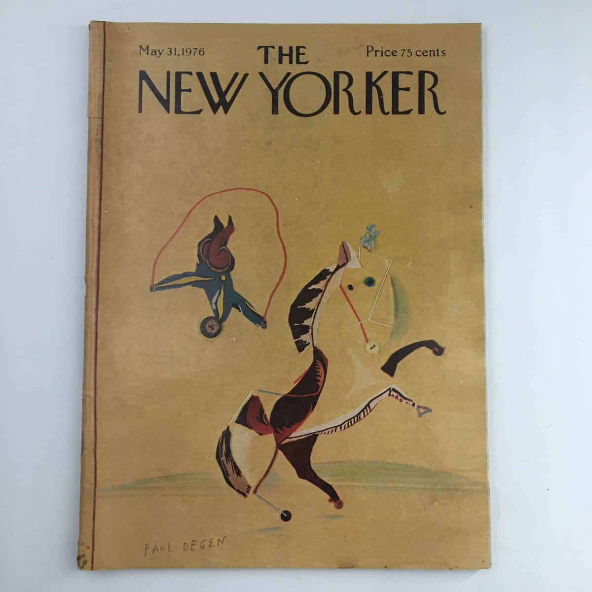 The New Yorker Magazine May 31 1976 cover featuring a circus performer illustration by Paul Degen.