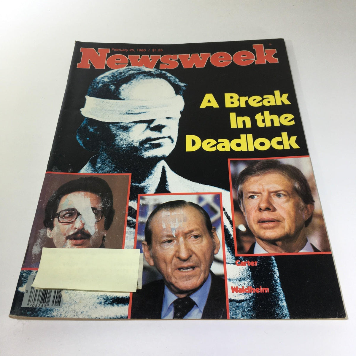 Cover of Newsweek Magazine from February 25, 1980, titled 'A Break In the Deadlock', featuring notable political figures and historical context. The cover includes images and headlines that capture the essence of the cultural and political climate of the time.