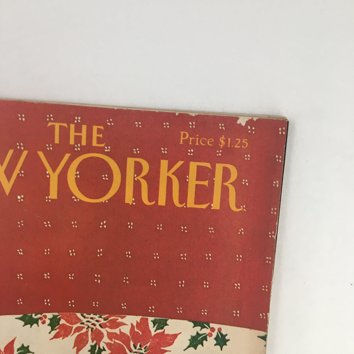 Close-up of the title section on the cover of The New Yorker Magazine December 29 1980, highlighting the magazine title and price.