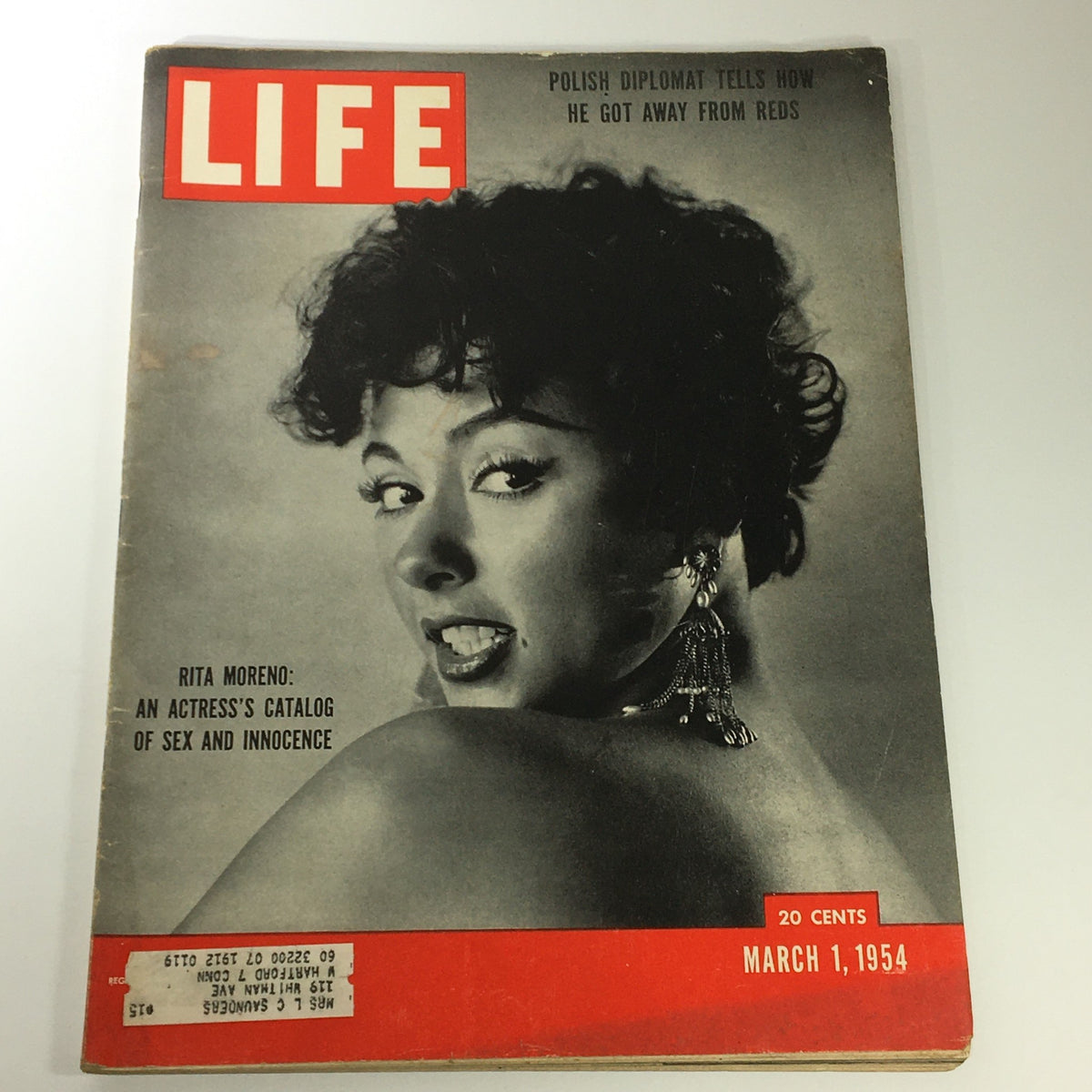 VTG Life Magazine March 1 1954 featuring actress Rita Moreno on the cover, showcasing vintage photography and design from the 1950s.