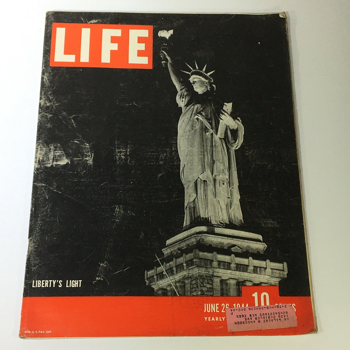 Life Magazine June 26 1944 Featuring Statue of Liberty's Light Cover - Vintage Collectible