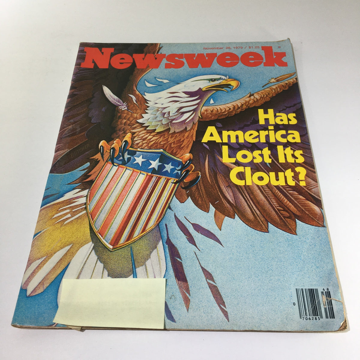 Cover of Newsweek Magazine: November 26 1979 featuring an eagle and the question 'Has America Lost Its Clout?'