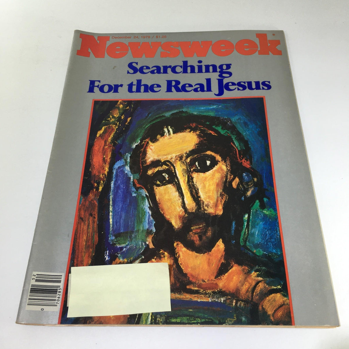 Cover of Newsweek Magazine dated December 24, 1979, featuring the title 'Searching For The Real Jesus' with a colorful illustration. This vintage magazine explores significant spiritual questions of the late 1970s.