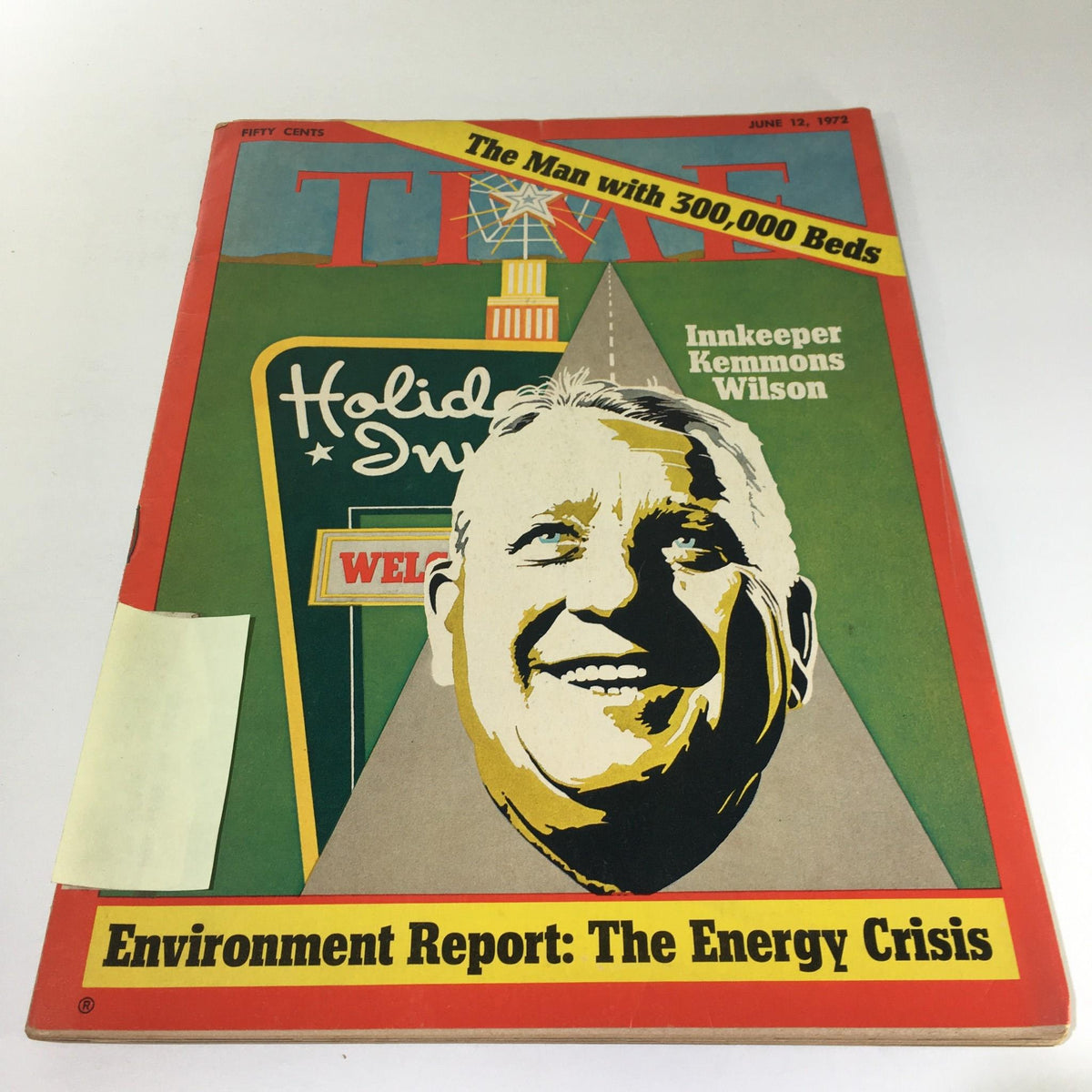 Cover of Time Magazine from June 12, 1972, featuring Innkeeper Kemmons Wilson, known as 'The Man With 3,000 Beds', highlighting the hospitality industry and American culture in the early 1970s.