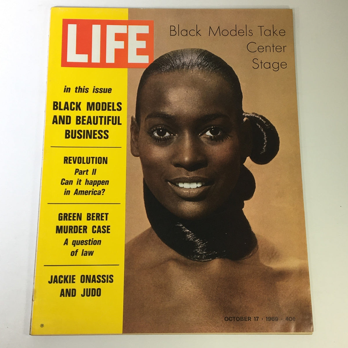 VTG Life Magazine October 17 1969 featuring Model Naomi Sims on the cover, highlighting Black models and fashion from the late 1960s.