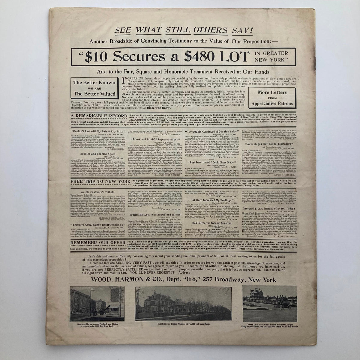 Back cover of The Saturday Evening Post from March 29, 1902, displaying advertisements and information about the publication.